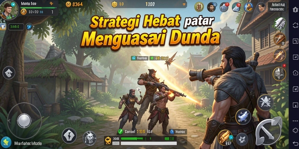 Screenshot gameplay dari 8364 yang menunjukkan pertempuran taktis.