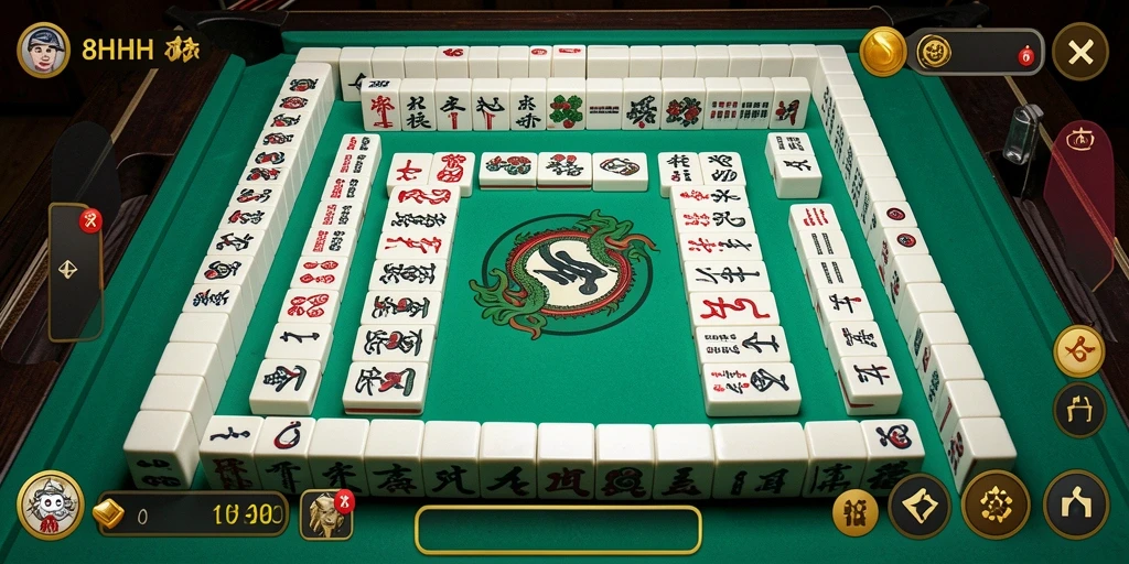 Tampilan gameplay Mahjong yang seru dan mendebarkan.