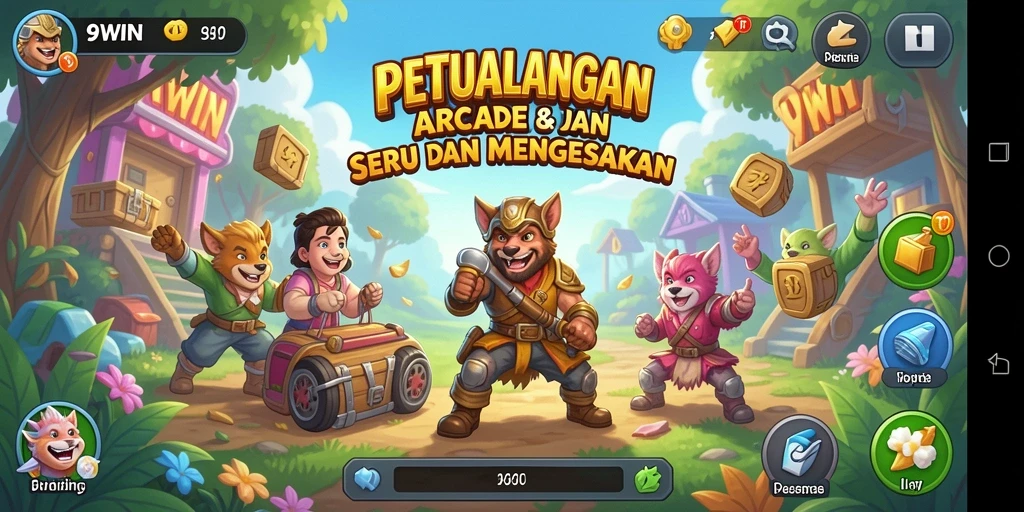 Tampilan gameplay 9WIN yang penuh warna dan menantang.