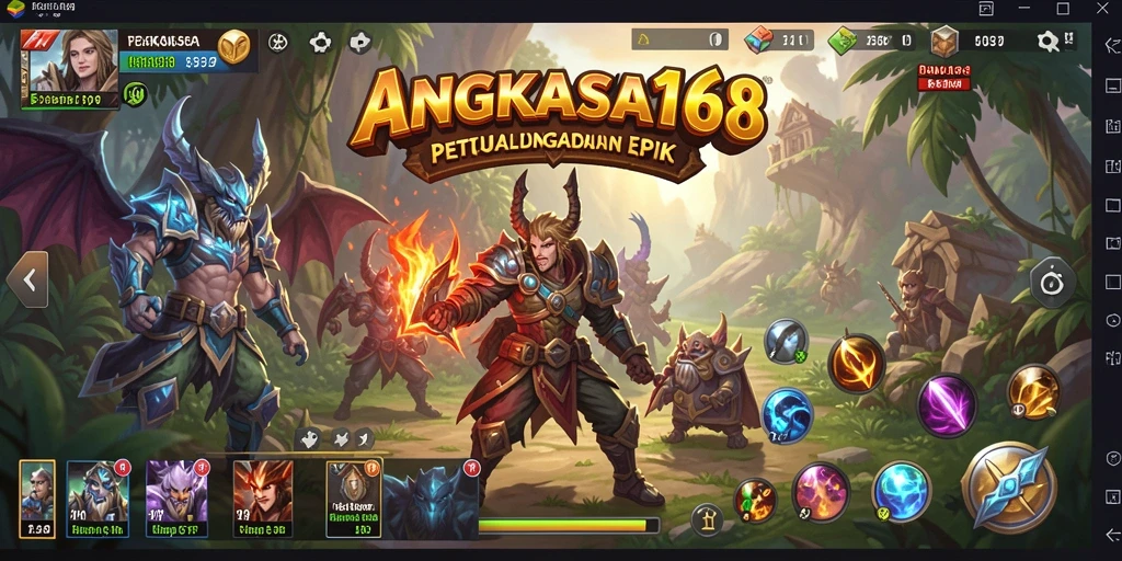 Tampilan menarik dari gameplay RPG ANGKASA168 dengan karakter beraksi.