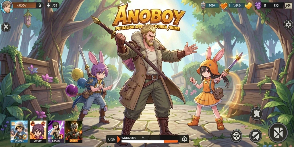 Gameplay seru dan karakter Anime ikonik di ANOBOY.