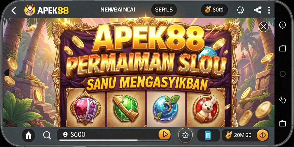 Gulungan Slot APEK88 dengan desain menarik dan fitur bonus.
