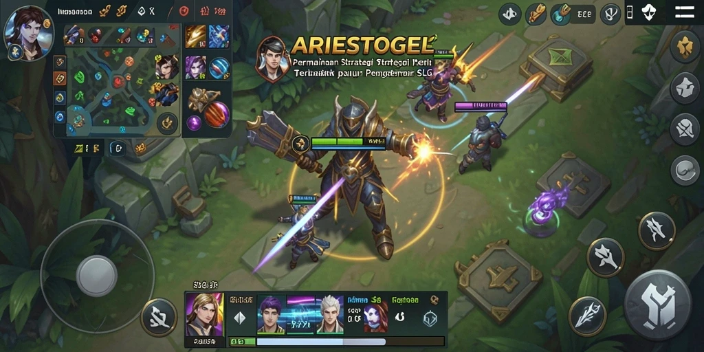 Tampilan gameplay ARIESTOGEL yang menakjubkan dan penuh strategi.