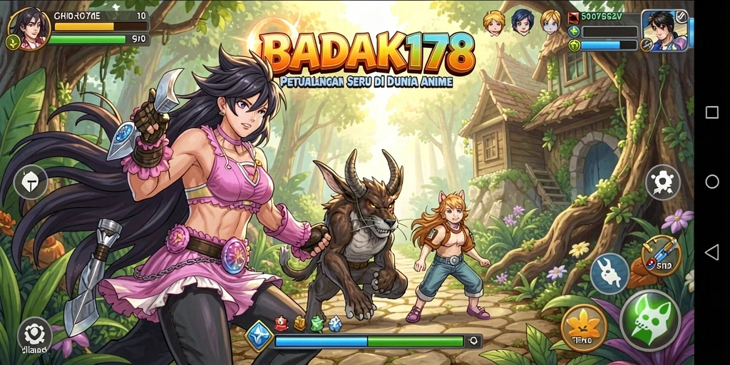 Screenshot BADAK178 menunjukkan aksi mendebarkan di dunia Anime.