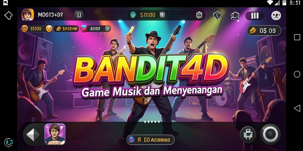 Tampilan gameplay BANDIT4D yang mengasyikkan dengan irama musik yang memukau.
