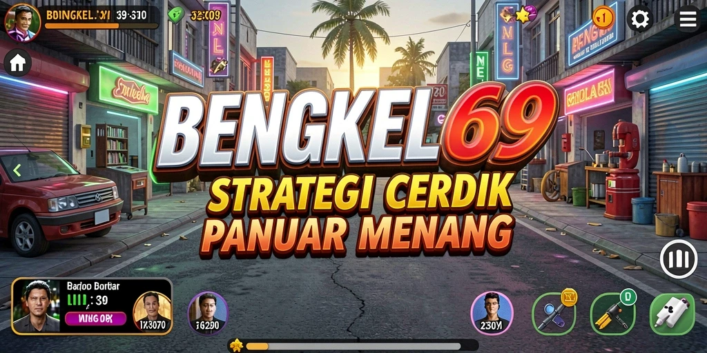 Tangkapan layar yang menunjukkan gameplay penuh strategi di BENGKEL69.