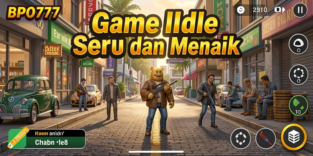 Tangkapan layar gameplay BPO777 yang menunjukkan keasyikan bermain Idle.