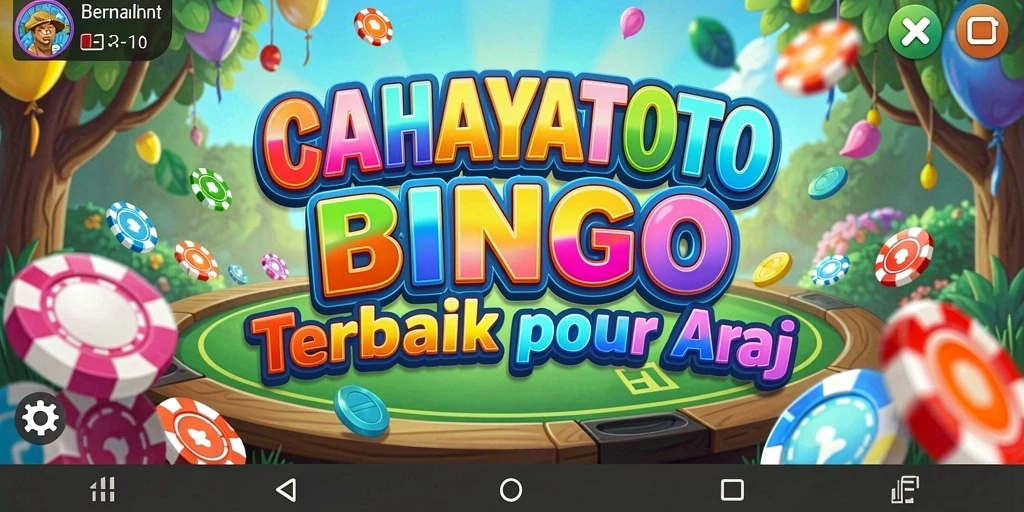 Screenshot utama CAHAYATOTO menampilkan keseruan bermain Bingo dengan teman.
