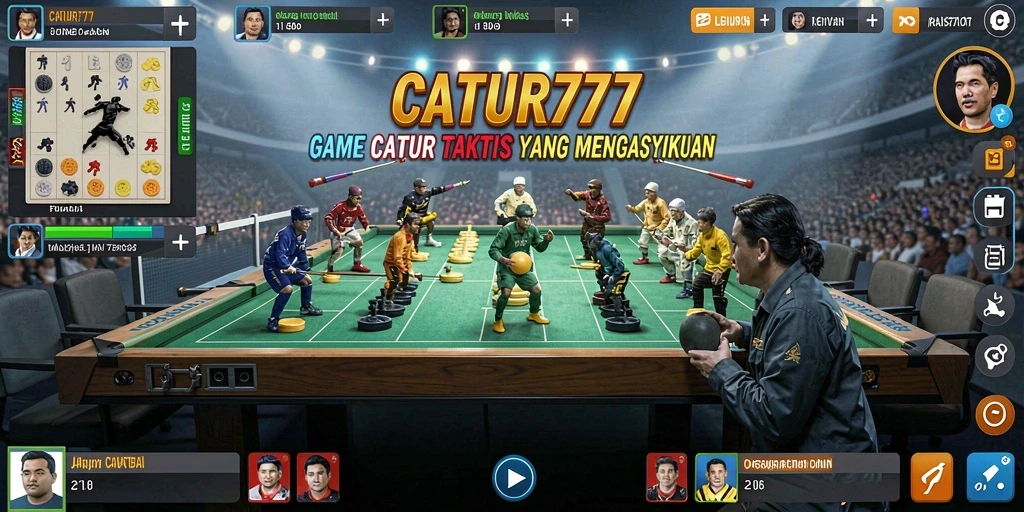 Tampilan gameplay CATUR777 yang menegangkan dan strategis.