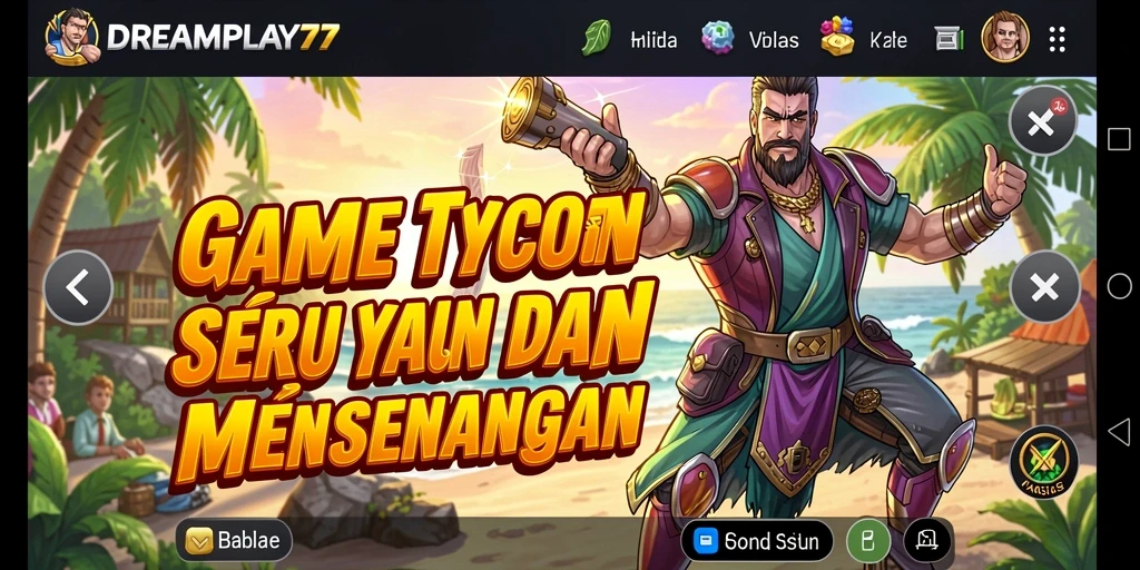 Tampilan screenshot utama DREAMPLAY77 menampilkan gameplay Tycoon yang menarik.