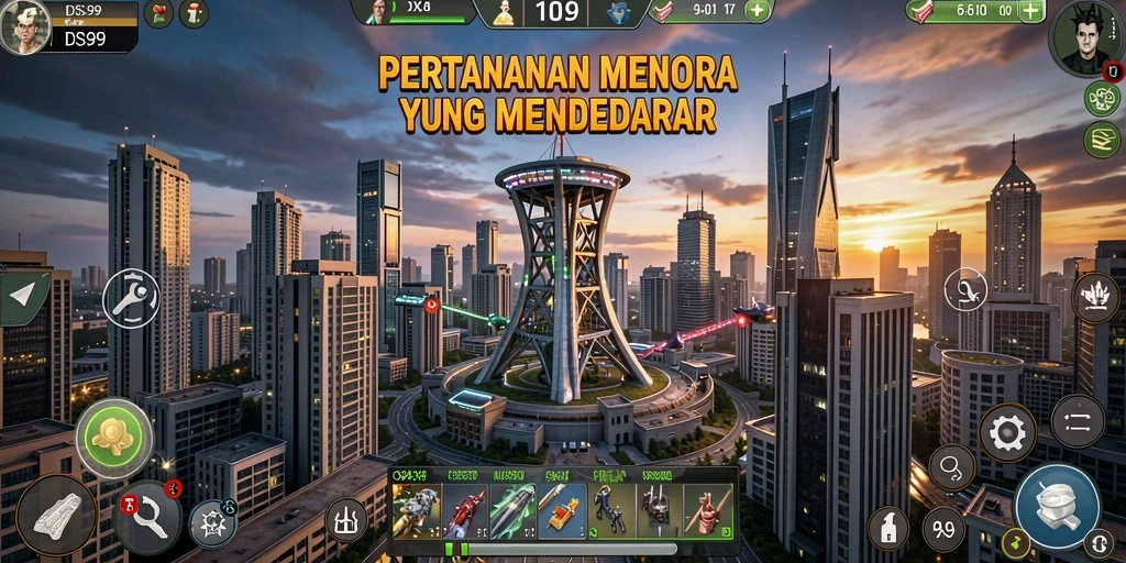 Gameplay seru Tower Defense dengan strategi menara yang kompleks.