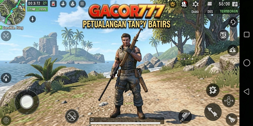 Tangkapan layar gameplay GACOR777 yang menunjukkan eksplorasi dunia terbuka.