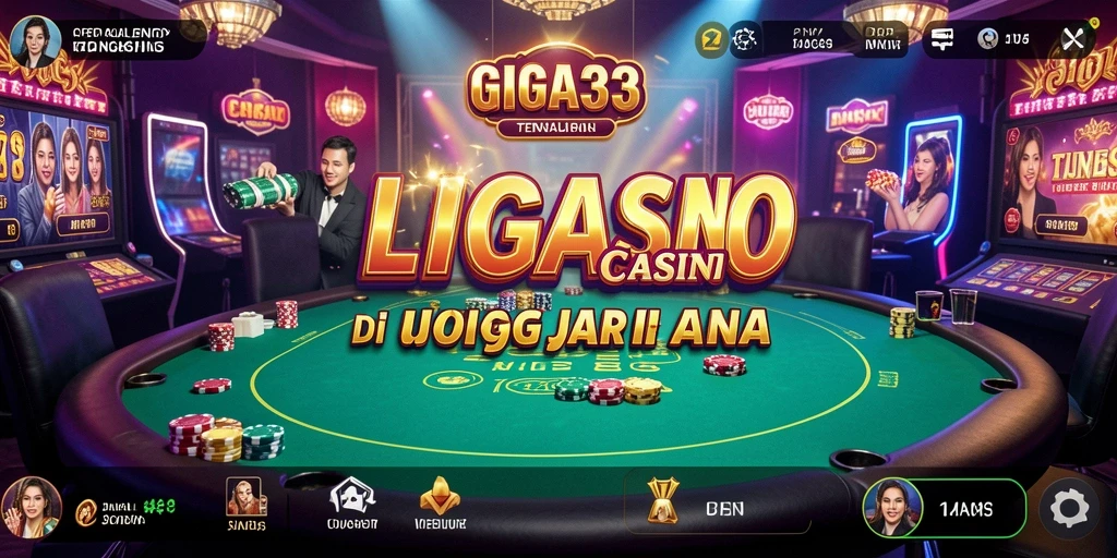 Screenshot gameplay Live Casino GIGA33 dengan dealer real-time yang interaktif.