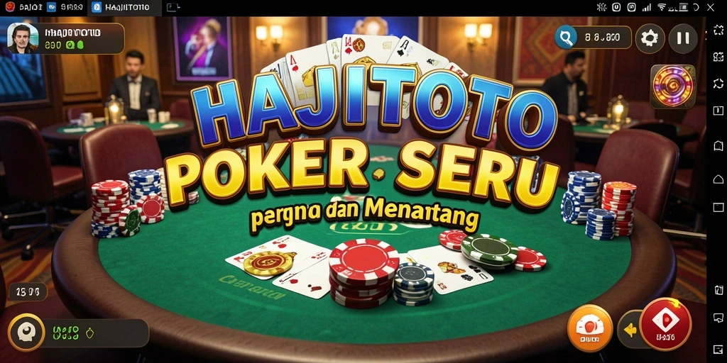 Tampilan gameplay Poker yang menarik dan kompetitif di HAJITOTO.