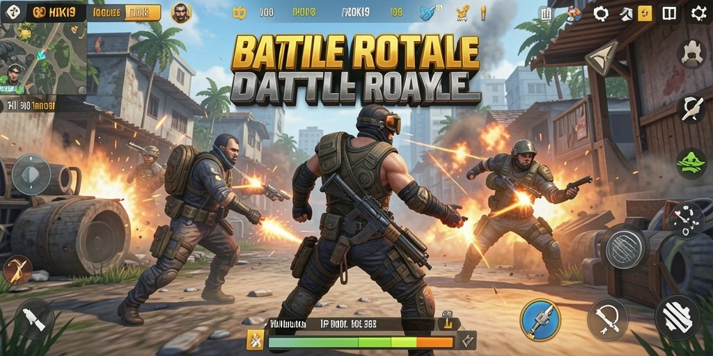 Gameplay Battle Royale HOKI9 dengan aksi tempur seru