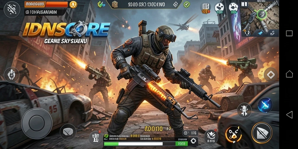 Screenshot gameplay IDNSCORE menampilkan aksi seru dan intens.