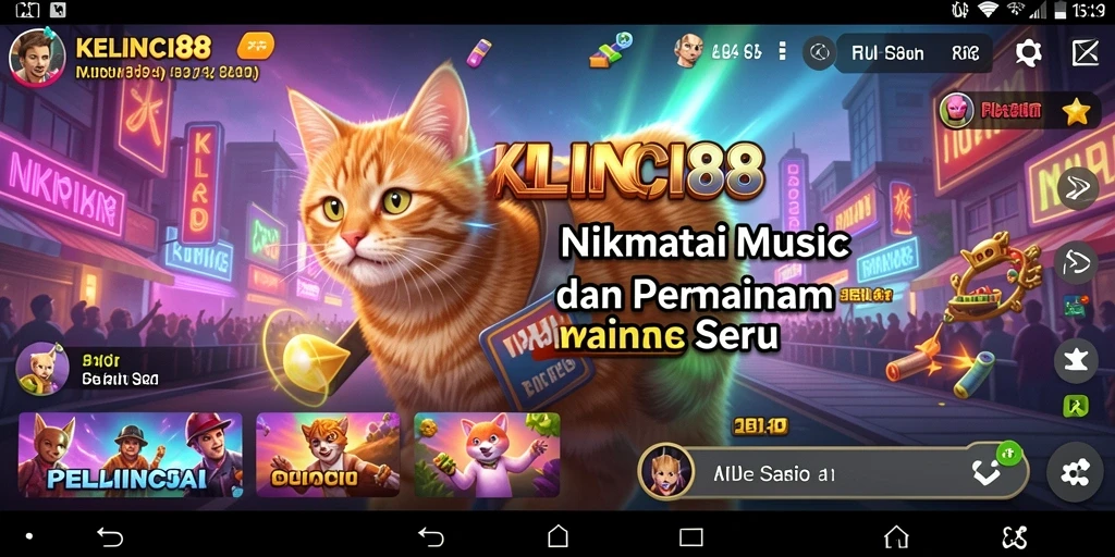 Tampilan gameplay KELINCI88 dengan musik yang seru dan interaktif.