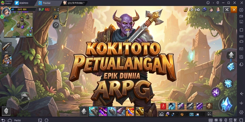 Screenshot gameplay KOKITOTO yang menampilkan aksi mendebarkan dalam ARPG.