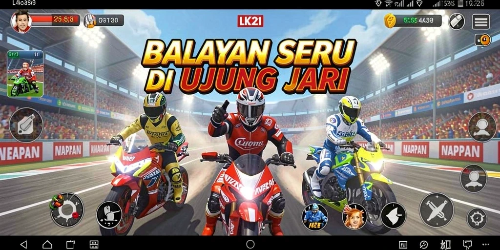 Tampilan mendebarkan dari balapan seru di LK21.