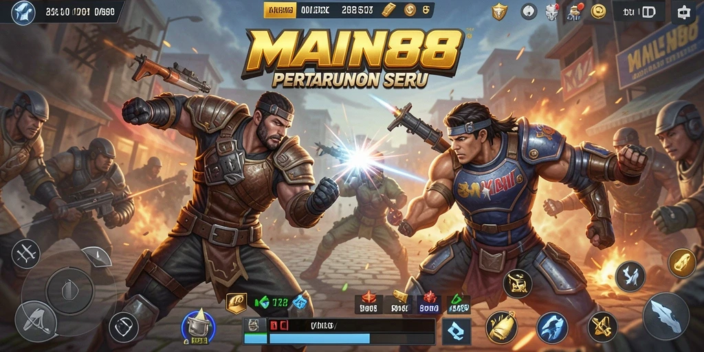 Tampilan gameplay seru dalam MAIN88 dengan aksi Battle Royale yang mendebarkan.