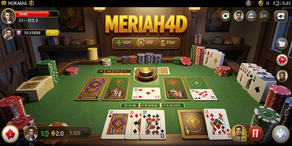 Tampilan seru gameplay MERIAH4D yang penuh tantangan Gaple.