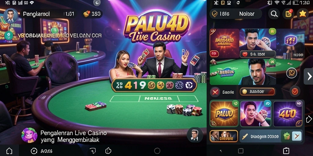 Tampilan gameplay seru Live Casino PALU4D yang mendebarkan.
