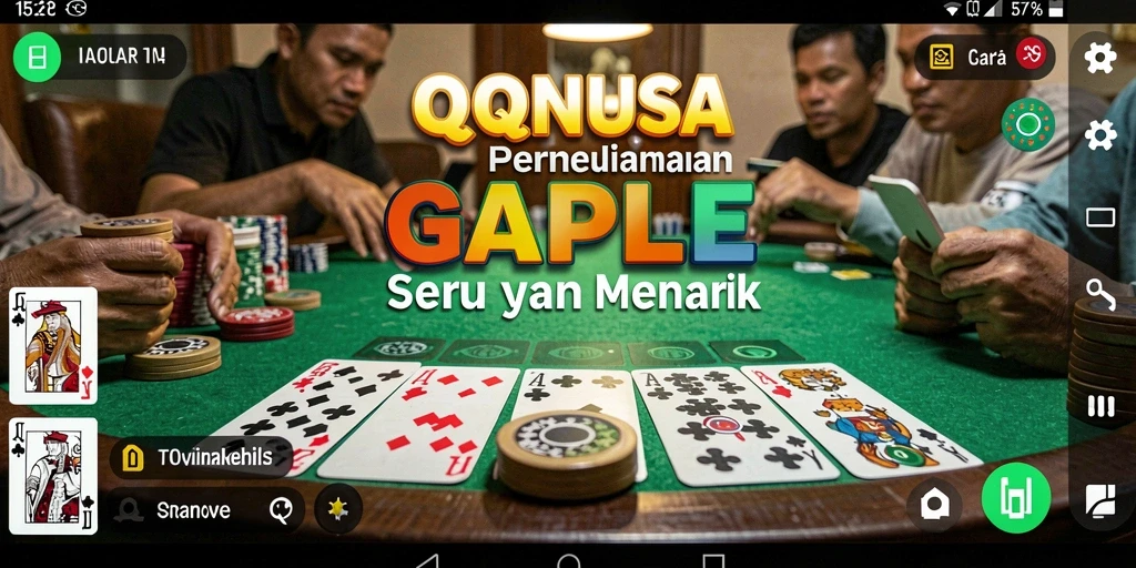 Screenshot gameplay Gaple yang mengasyikkan di QQNUSA.