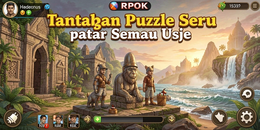Screenshot gameplay RPOK menampilkan teka-teki yang menantang.