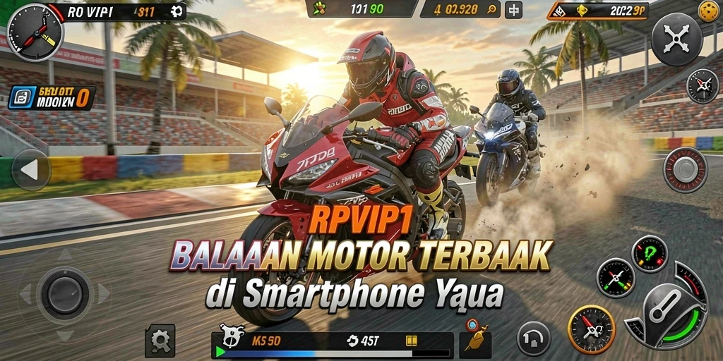 Tampilan gameplay RPVIP1 yang menggugah semangat balapan motor.