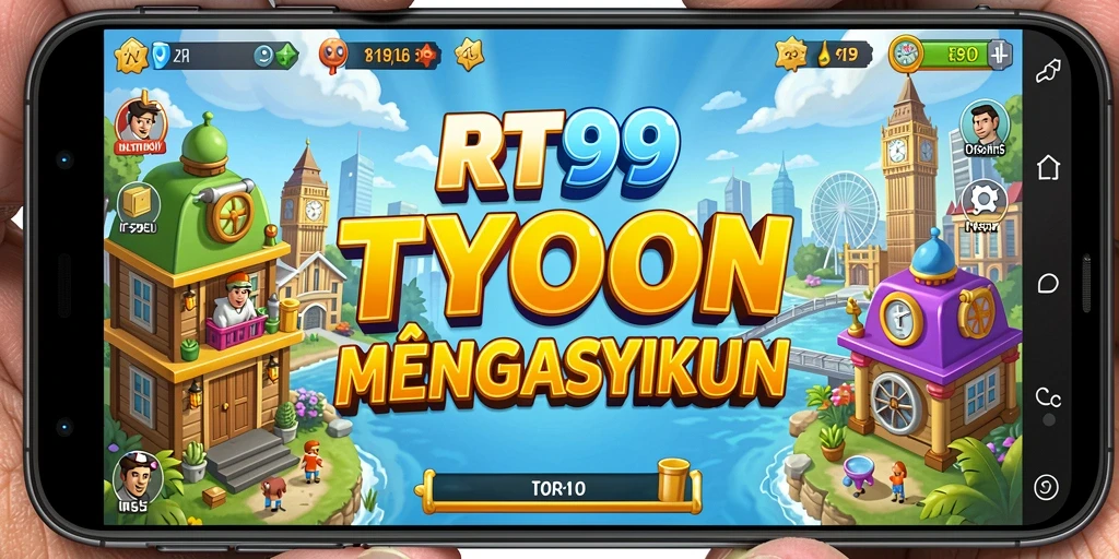 Tampilan gameplay RT99 yang menarik dan interaktif dalam genre Tycoon.