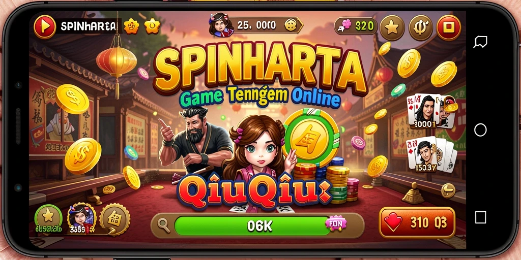 Menampilkan gameplay seru QiuQiu di SPINHARTA.