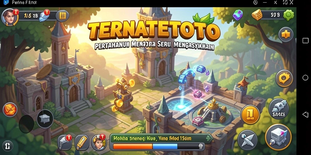 Tampilan gameplay TERNATETOTO yang menarik dan penuh aksi Tower Defense.