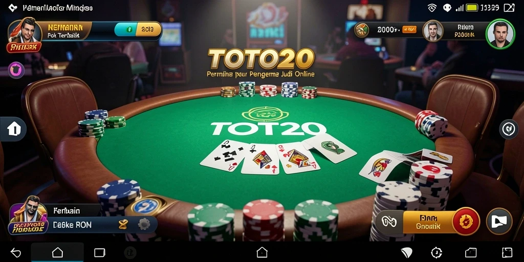 Tangkapan layar TOTO20 menampilkan momen seru permainan poker.