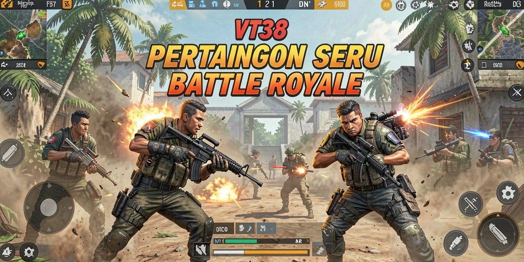 Gameplay menarik dan seru di VT38 Battle Royale.