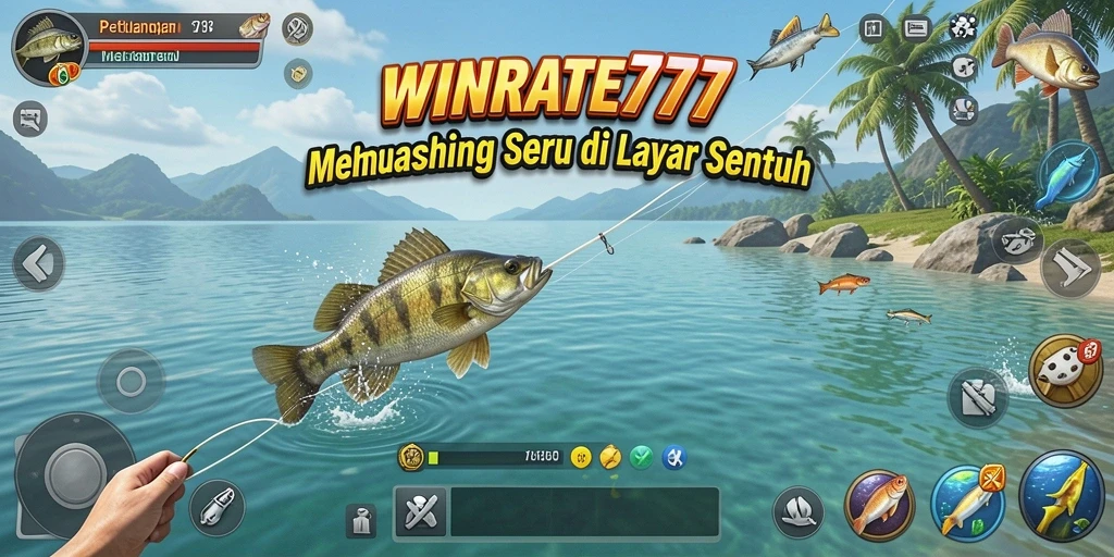 Screenshot gameplay menampilkan pengalaman memancing yang mendebarkan.