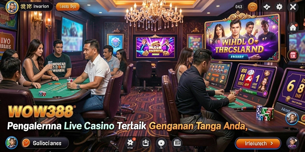 Tampilan gameplay Live Casino yang mengesankan dan interaktif.