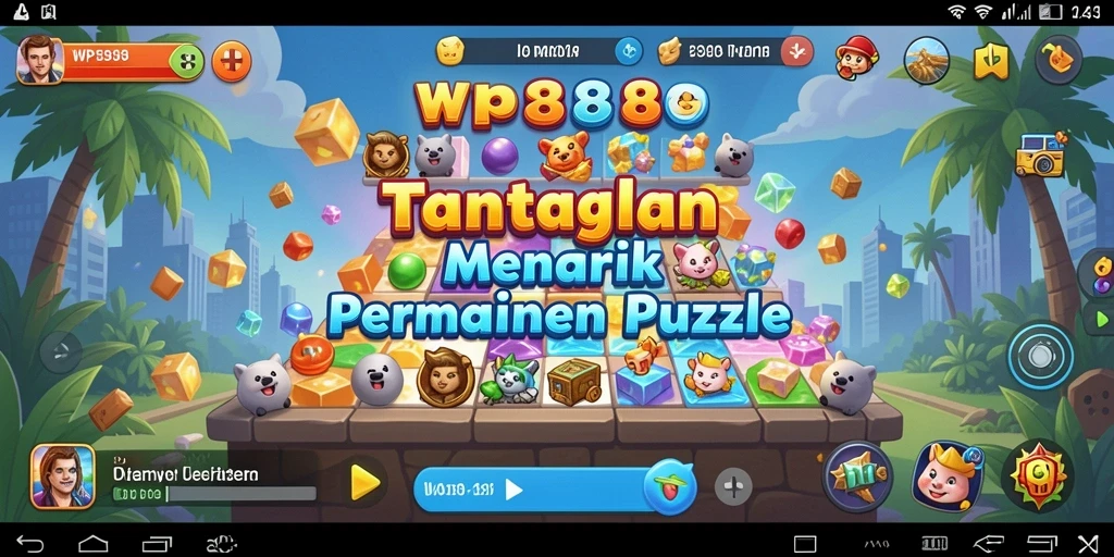 Screenshot gameplay WP888 menampilkan potongan puzzle yang menantang dan menarik.